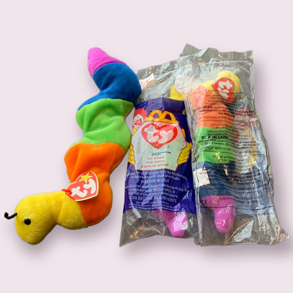 1995 TY Beanie Baby Inch the Inchworm; 2 1998 McDonald’s Toy 4 Collectible Rare